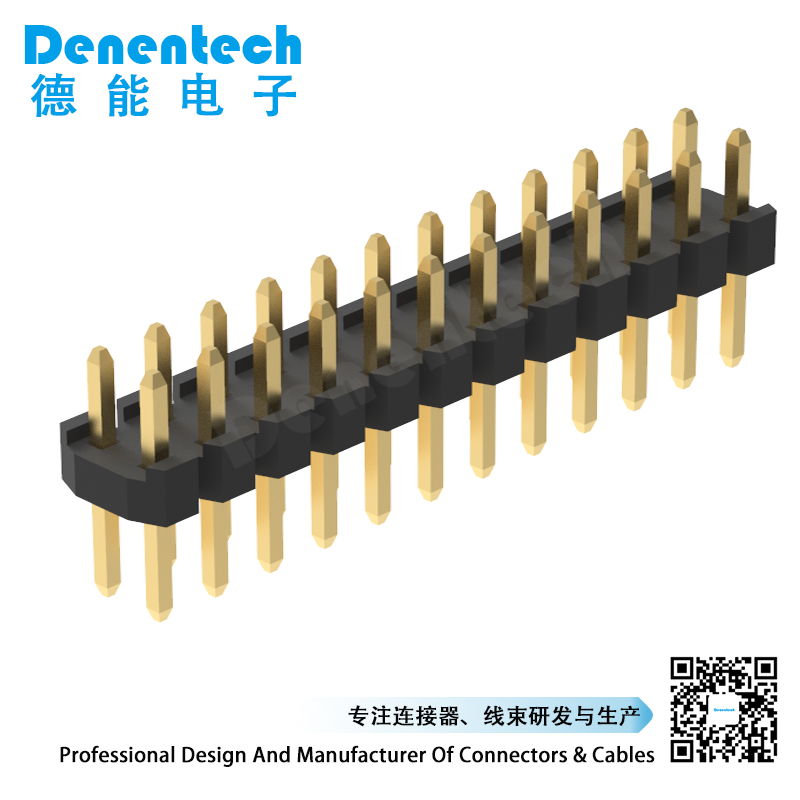 Denentech 2.0mm pin header dual row straight round female pin header